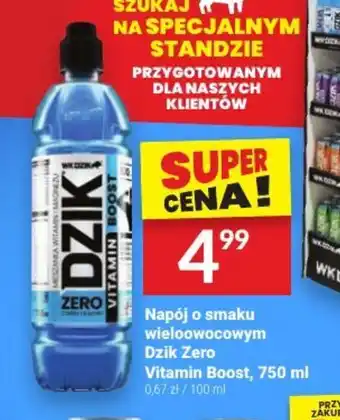 Twój Market Napój o smaku wieloowocowym Dzik Zero Vitamin Boost, 750 ml oferta