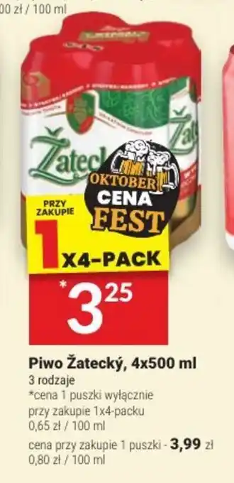 Twój Market Piwo Žatecký, 4x500 ml oferta