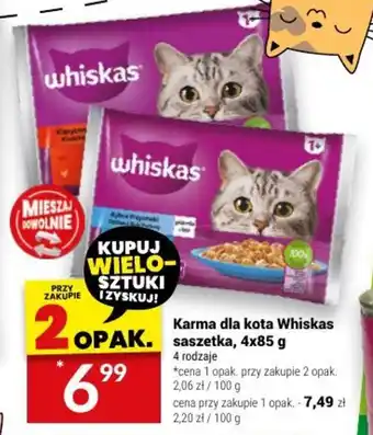 Twój Market Karma dla kota Whiskas saszetka 4x85 g oferta
