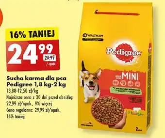 Biedronka Sucha karma dla psa Pedigree 1,8 kg-2 kg oferta