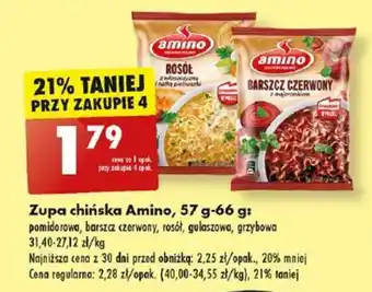 Biedronka Zupa chińska Amino, 57 g-66 g oferta