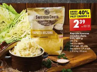Biedronka Kapusta kiszona swojska chata 520/400 g oferta