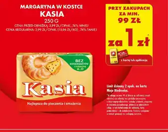 Biedronka Margaryna w kostce kasia 250g oferta