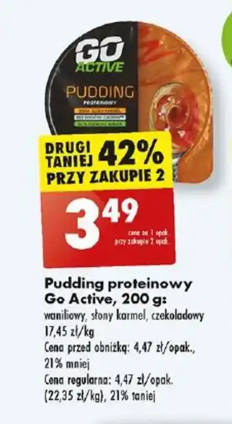 Biedronka Pudding proteinowy Go Active 200g oferta