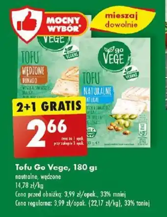 Biedronka Tofu Go Vege 180g oferta