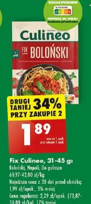 Biedronka Fix Culineo, 31-45g oferta