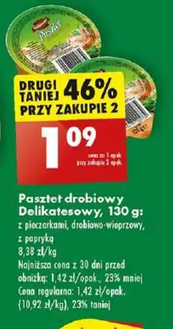 Biedronka Pasztet drobiowy Delikatesowy, 130 g: oferta