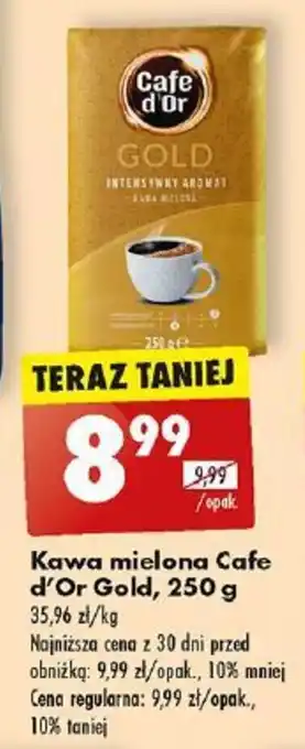 Biedronka Kawa Kawa mielona Cafe d'Or Gold, 250 g oferta
