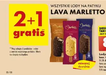 Lody na patyku lava marletto