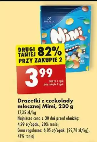 Biedronka Drażetki z czekolady mlecznej Mimi, 230 g oferta