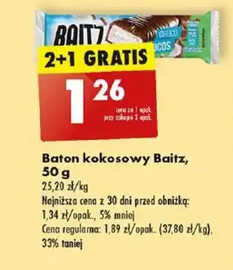 Biedronka Baton kokosowy Baitz, 50 g oferta