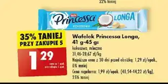 Biedronka Wafelek Princessa Longa, 41-45g oferta