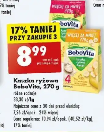 Biedronka Kaszka ryżowa BoboVita, 270 g oferta