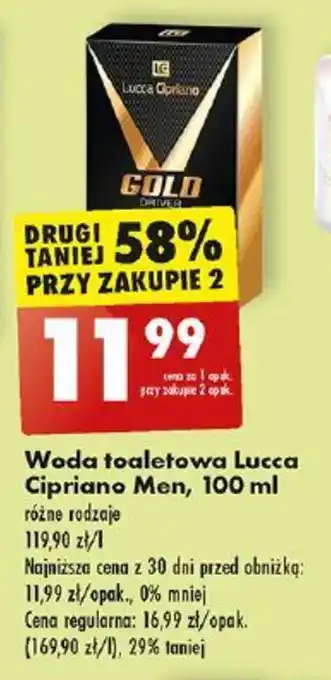 Biedronka Woda toaletowa Lucca Cipriano Men, 100 ml różne rodzaje oferta