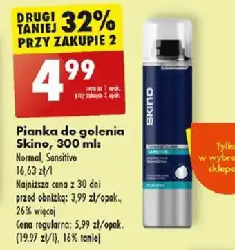 Biedronka Pianka do golenia Skino, 300 ml: oferta