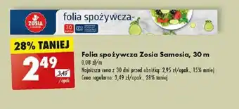 Biedronka Folia spożywcza Zosia Samosia 30m oferta