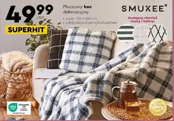 Biedronka Pluszowy koc dekoracyjny wym.: 150 x 200 cm oferta