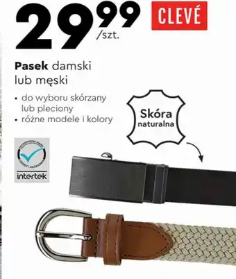 Biedronka Pasek damski lub męski CLEVÉ oferta