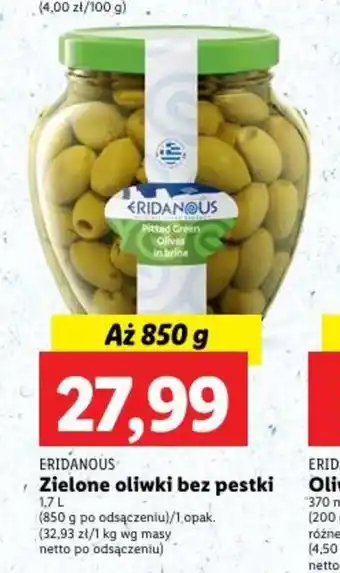 Lidl Zielone oliwki bez pestki 1,7 l oferta