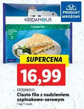 Lidl Ciasto filo z nadzieniem szpinakowo-serowym 1 kg/1 opak. oferta