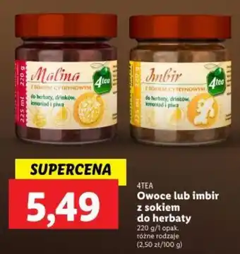 Lidl Owoce lub imbir z sokiem do herbaty 220 g oferta