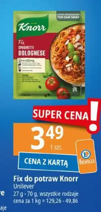 E.Leclerc Fix do potraw Knorr Unilever 27-70g oferta