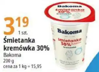 E.Leclerc Śmietanka kremówka 30% Bakoma 200g oferta