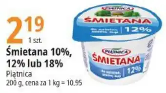 E.Leclerc Śmietana 10%, 12%, 18% Piątnica 200g oferta