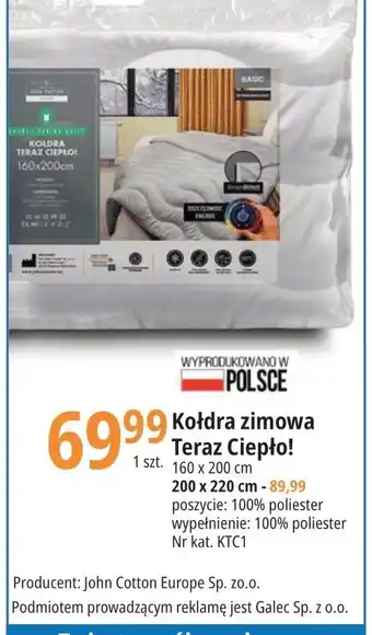 E.Leclerc Kołdra teraz ciepło! 160 x 200 cm oferta