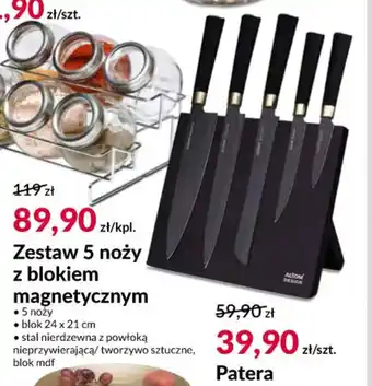 Agata Meble Zestaw 5 noży z blokiem magnetycznym oferta