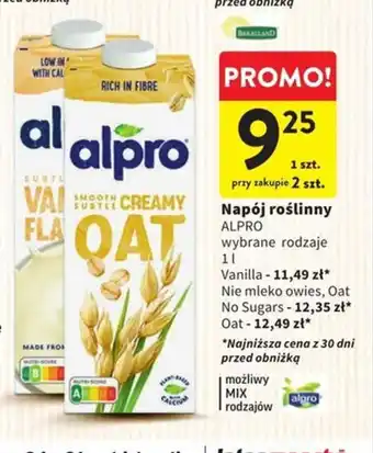 Intermarche Napój roślinny ALPRO 1l oferta