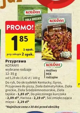 Intermarche Przyprawa KOTANYI 12-35g oferta