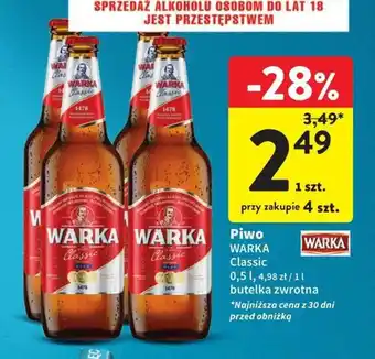 Intermarche Piwo Warka 0,5l oferta