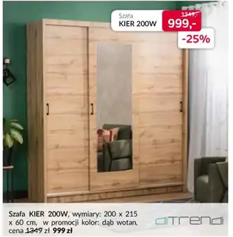 Agata Meble Szafa KIER 200W wymiary: 200 x 215 x 60cm oferta