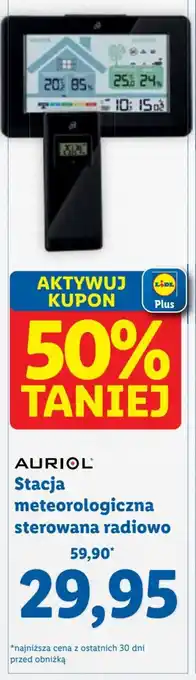 Lidl AURIOL Stacja meteorologiczna sterowana radiowo oferta