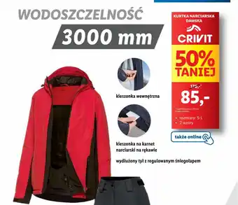 Lidl KURTKA NARCIARSKA DAMSKA CRIVIT oferta