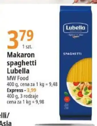 E.Leclerc Makaron spaghetti Lubella MW Food 400g oferta