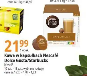 E.Leclerc Kawa w kapsułkach Nescafé Dolce Gusto Starbucks Nestlé 12-18szt. oferta
