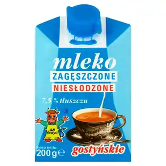 Eurocash Cash & Carry Sm gostyń mleko gostyńskie zagęszczone niesłodzone 7,5% tłuszczu 200 g oferta