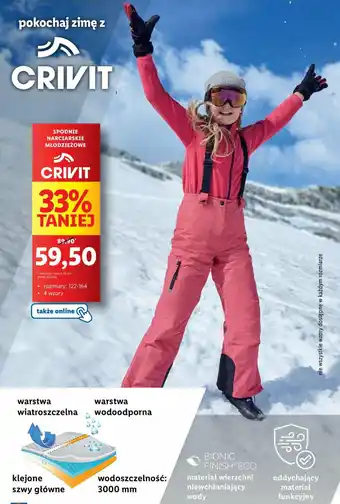 Lidl SPODNIE NARCIARSKIE MŁODZIEŻOWE oferta