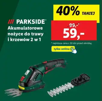 Lidl Akumulatorowe nożyce do trawy i krzewów 2 w 1 oferta
