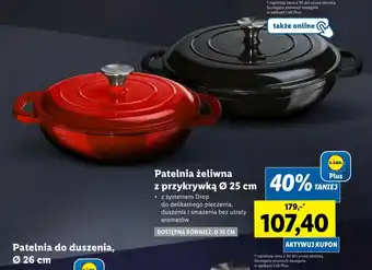 Lidl Patelnia żeliwna z przykrywką Ø 25 cm oferta