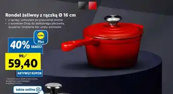 Rondel żeliwny z rączką Ø 16 cm