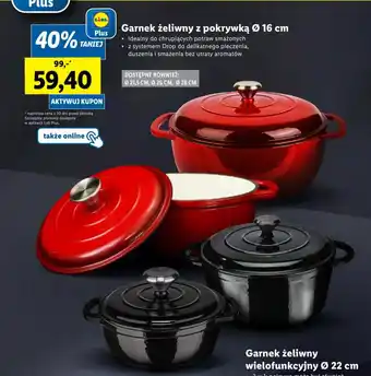 Lidl Garnek żeliwny z pokrywką Ø 16 cm oferta