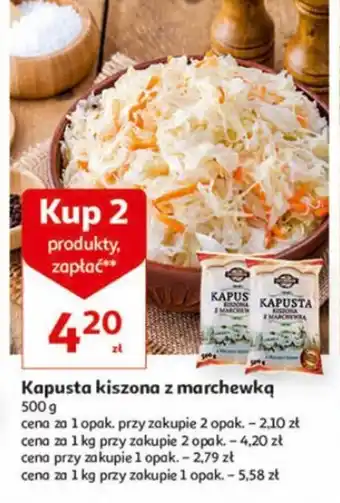 Auchan Kapusta kiszona z marchewką 500g oferta