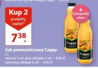 Auchan Sok pomarańczowy Cappy 1l oferta