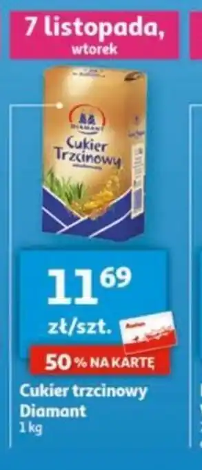 Auchan Cukier trzcinowy Diamant 1kg oferta