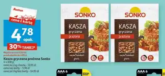 Auchan Kasza gryczana prażona Sonko 4 x 100g oferta