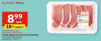 Auchan Schab wieprzowy bez kości, kotlety 360g oferta