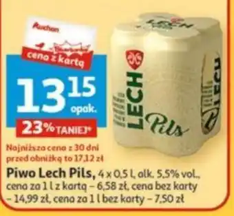 Auchan Piwo Lech Pils 4 x 0,5l oferta